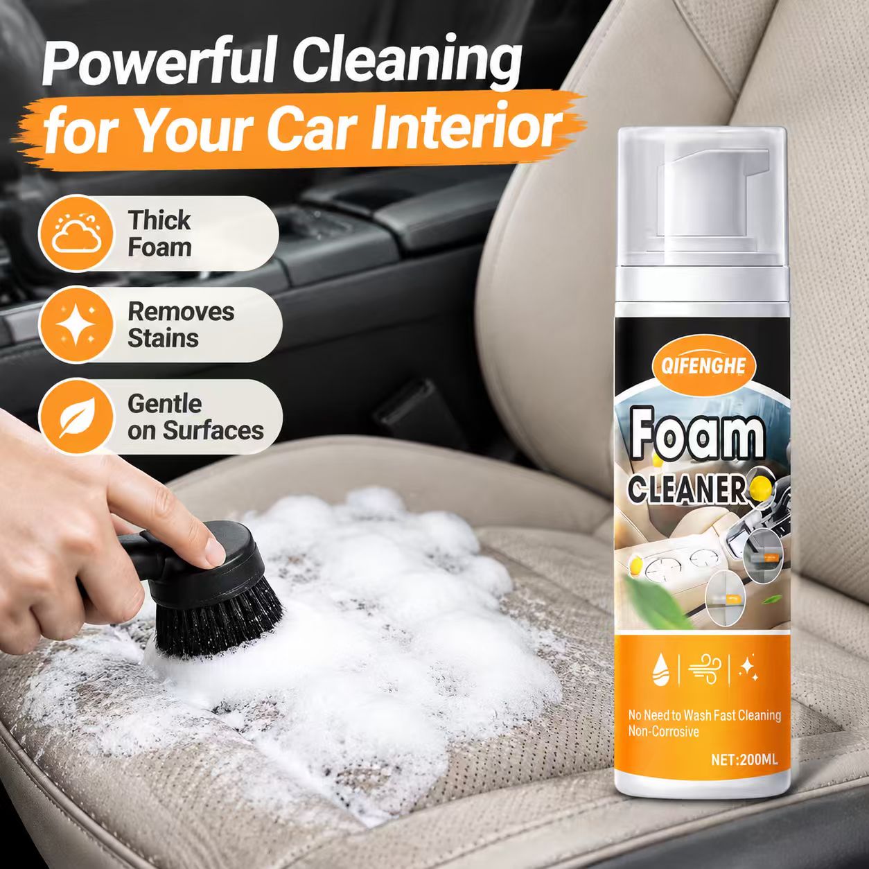 Car Interior Foam Cleaner 200m - đánh giá và giá Leather Cleaner Interior