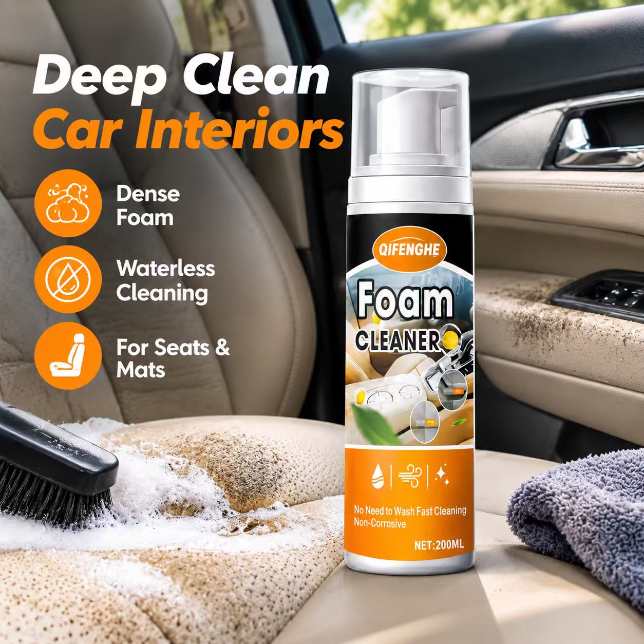 Car Interior Foam Cleaner 200m - đánh giá và giá Leather Cleaner Interior